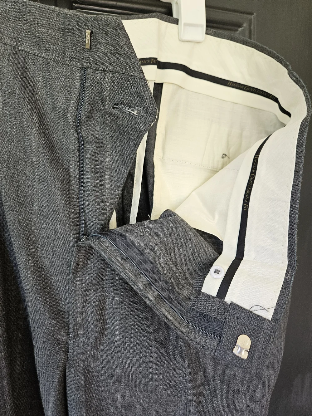 Haggar Gray Pinstripe Suit Jacket - Tailored Two-Button Blazer